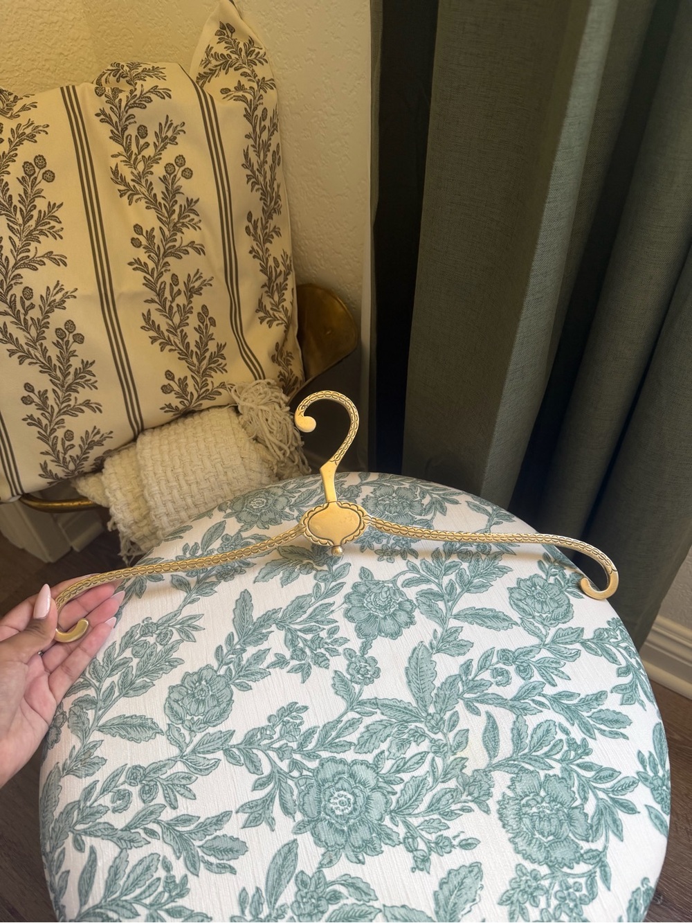 Vintage Brass Decorative Hanger - Gold Tone
